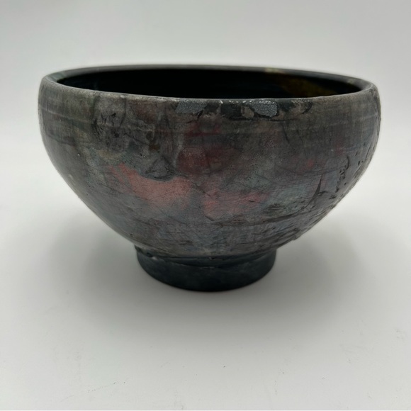 Raku Pottery Planter/Bowl - Picture 3 of 9